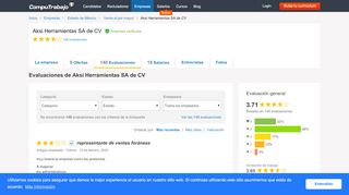 
                            11. Aksi Herramientas SA de CV Evaluaciones de 94 - Computrabajo