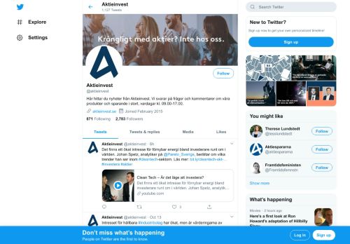 
                            8. Aktieinvest (@aktieinvest) | Twitter