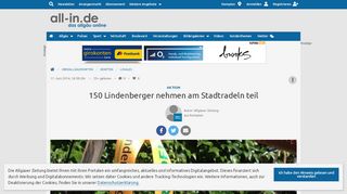 
                            12. Aktion: 150 Lindenberger nehmen am Stadtradeln teil - Kempten ...