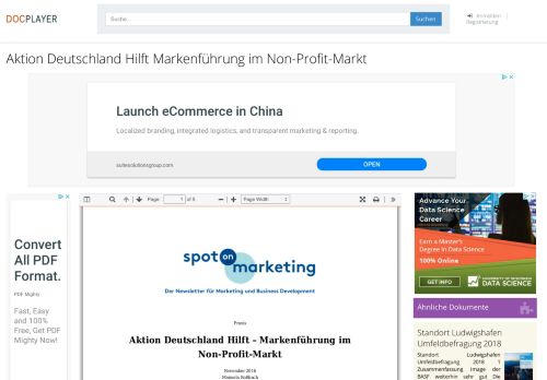 
                            10. Aktion Deutschland Hilft Markenführung im Non-Profit-Markt - PDF