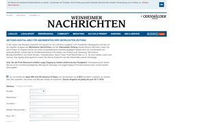
                            8. Aktion e-paper zum Print-Abo - Odenwälder Zeitung