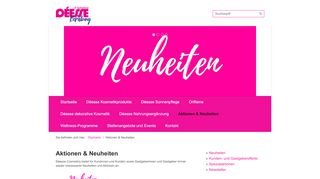 
                            5. Aktionen und Neuheiten von Déesse Cosmetics of Switzerland