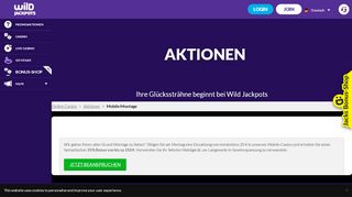 
                            9. Aktionen - Wild Jackpots Casino