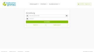 
                            8. Aktionswelt Portal der Stadtwerke Gronau GmbH - Konto Login