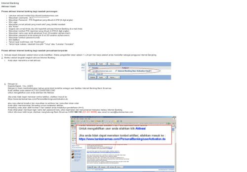 
                            5. Aktivasi i-bank - Bank Sinarmas