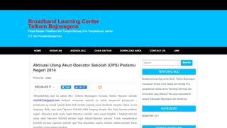 
                            7. Aktivasi Ulang Akun Operator Sekolah (OPS) Padamu Negeri 2014 ...