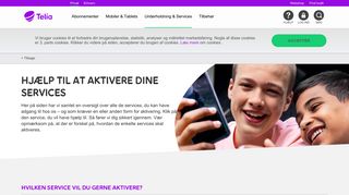 
                            8. Aktivering af services hos Telia