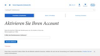 
                            6. Aktivieren Sie Ihren Account - Roche Diagnostics