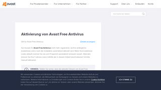 
                            7. Aktivierung von Avast Free Antivirus | Offizieller Avast-Support