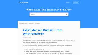 
                            2. Aktivitäten mit Runtastic.com synchronisieren – Runtastic Help