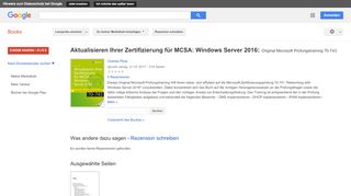 
                            13. Aktualisieren Ihrer Zertifizierung für MCSA: Windows Server 2016: ...