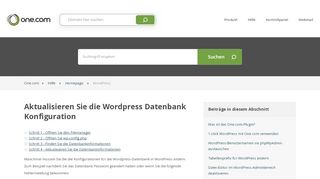 
                            2. Aktualisieren Sie die Wordpress Datenbank Konfiguration – Hilfe ...