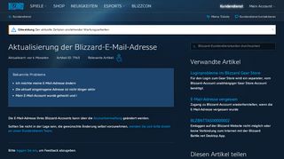 
                            5. Aktualisierung der Blizzard-E-Mail-Adresse - Blizzard-Kundendienst