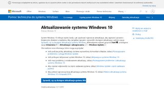 
                            1. Aktualizowanie systemu Windows 10 - Microsoft Support