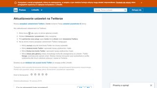 
                            11. Aktualizowanie ustawień na Twitterze | Centrum pomocy LinkedIn
