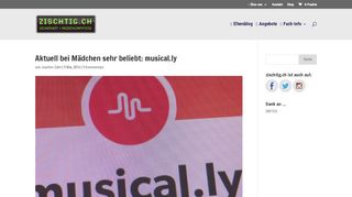 
                            13. Aktuell bei Mädchen sehr beliebt: musical.ly | :: zischtig.ch