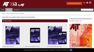 
                            9. Aktuelle Ausgabe/Abonnement bestellen – AIT | xia | AIT-Dialog