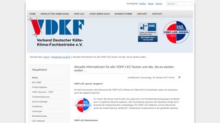 
                            7. Aktuelle Informationen für alle VDKF-LEC Nutzer und alle, die es ...