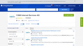 
                            6. Aktuelle Jobs bei 11880 Internet Services AG | StepStone