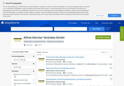 
                            6. Aktuelle Jobs bei Alfred Kärcher Vertriebs-GmbH | StepStone