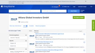 
                            6. Aktuelle Jobs bei Allianz Global Investors GmbH | StepStone