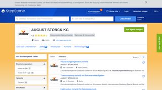 
                            13. Aktuelle Jobs bei AUGUST STORCK KG | StepStone