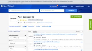 
                            2. Aktuelle Jobs bei Axel Springer SE | StepStone