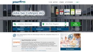 
                            7. Aktuelle Jobs bei Cofinpro AG - Yourfirm