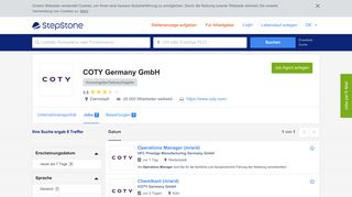 
                            4. Aktuelle Jobs bei COTY Germany GmbH | StepStone