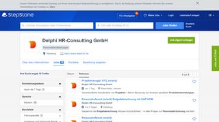 
                            3. Aktuelle Jobs bei Delphi HR-Consulting GmbH | StepStone