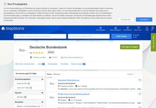 
                            12. Aktuelle Jobs bei Deutsche Bundesbank | StepStone