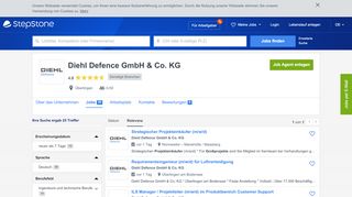 
                            12. Aktuelle Jobs bei Diehl Defence GmbH & Co. KG | StepStone