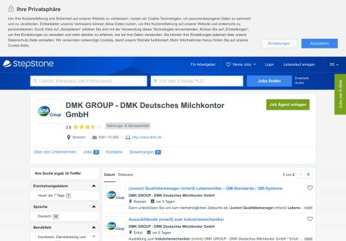
                            11. Aktuelle Jobs bei DMK GROUP - DMK Deutsches Milchkontor GmbH ...