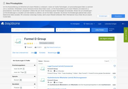 
                            4. Aktuelle Jobs bei Formel D Group | StepStone