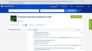 
                            5. Aktuelle Jobs bei Frankonia Handels GmbH & Co.KG | StepStone