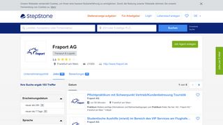 
                            8. Aktuelle Jobs bei Fraport AG | StepStone