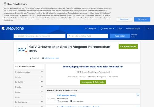 
                            12. Aktuelle Jobs bei GGV Grützmacher Gravert Viegener Partnerschaft ...