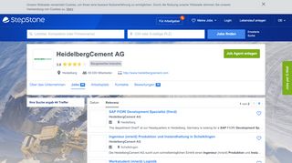 
                            9. Aktuelle Jobs bei HeidelbergCement AG | StepStone