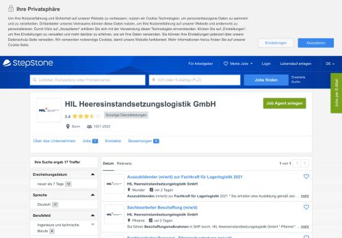 
                            4. Aktuelle Jobs bei HIL Heeresinstandsetzungslogistik GmbH | StepStone