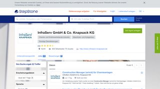 
                            11. Aktuelle Jobs bei InfraServ GmbH & Co. Knapsack KG | StepStone