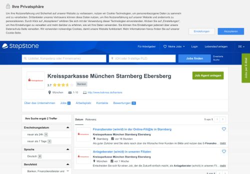 
                            10. Aktuelle Jobs bei Kreissparkasse München Starnberg Ebersberg ...