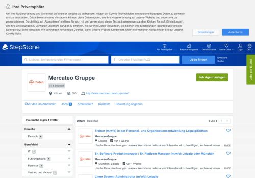 
                            13. Aktuelle Jobs bei Mercateo Gruppe | StepStone
