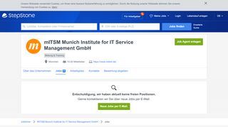 
                            7. Aktuelle Jobs bei mITSM Munich Institute for IT Service Management ...