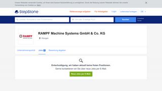 
                            12. Aktuelle Jobs bei RAMPF Machine Systems GmbH & Co. KG | StepStone