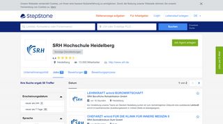 
                            9. Aktuelle Jobs bei SRH Hochschule Heidelberg | StepStone