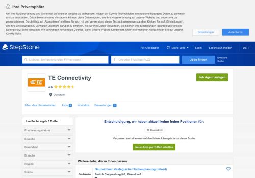 
                            8. Aktuelle Jobs bei TE Connectivity | StepStone
