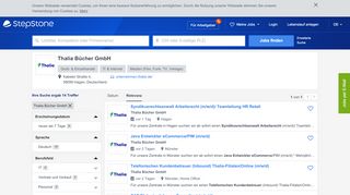 
                            6. Aktuelle Jobs bei Thalia Bücher GmbH | StepStone