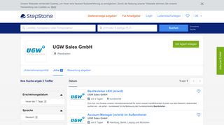 
                            8. Aktuelle Jobs bei UGW Sales GmbH | StepStone