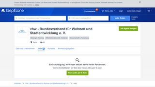 
                            11. Aktuelle Jobs bei vhw - Bundesverband für Wohnen und ... - Stepstone