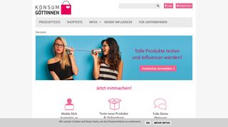 
                            3. Aktuelle Produkttests: Jetzt Produkttester werden - Konsumgoettinnen.de